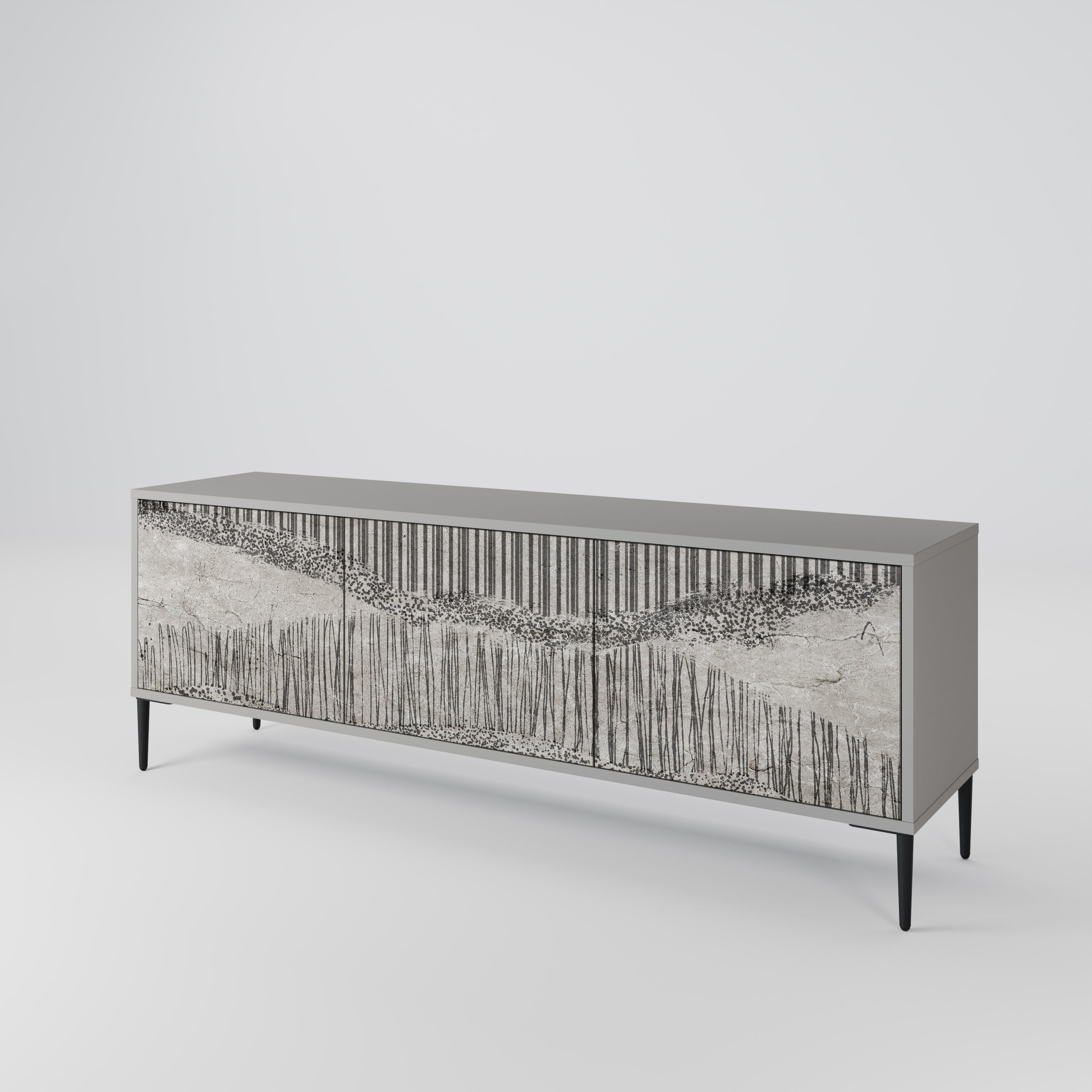 GRAIN LINES 3-Door TV Cabinet