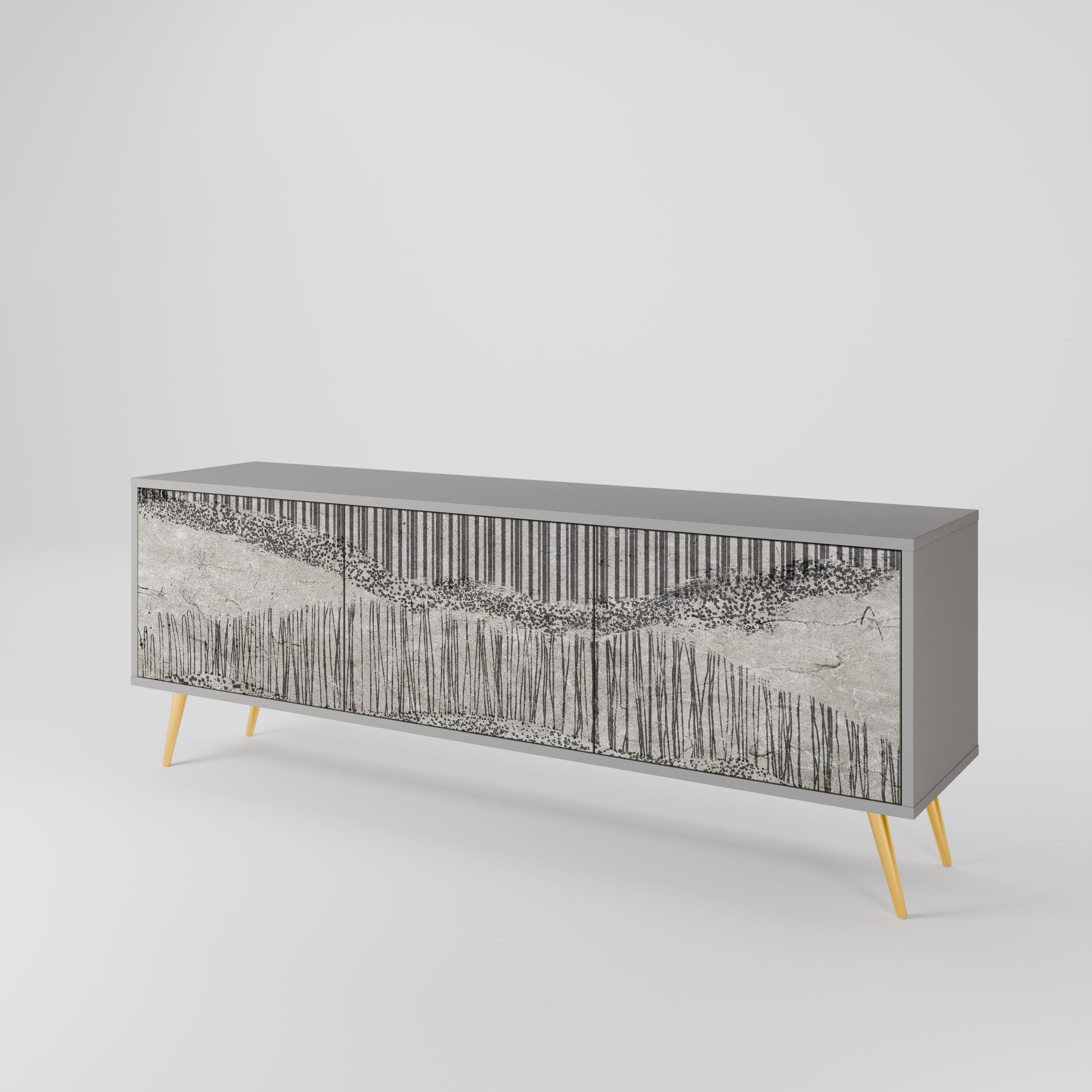 GRAIN LINES 3-Door TV Cabinet