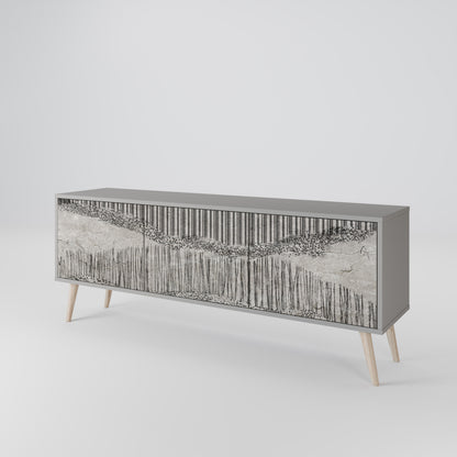 GRAIN LINES 3-Door TV Cabinet