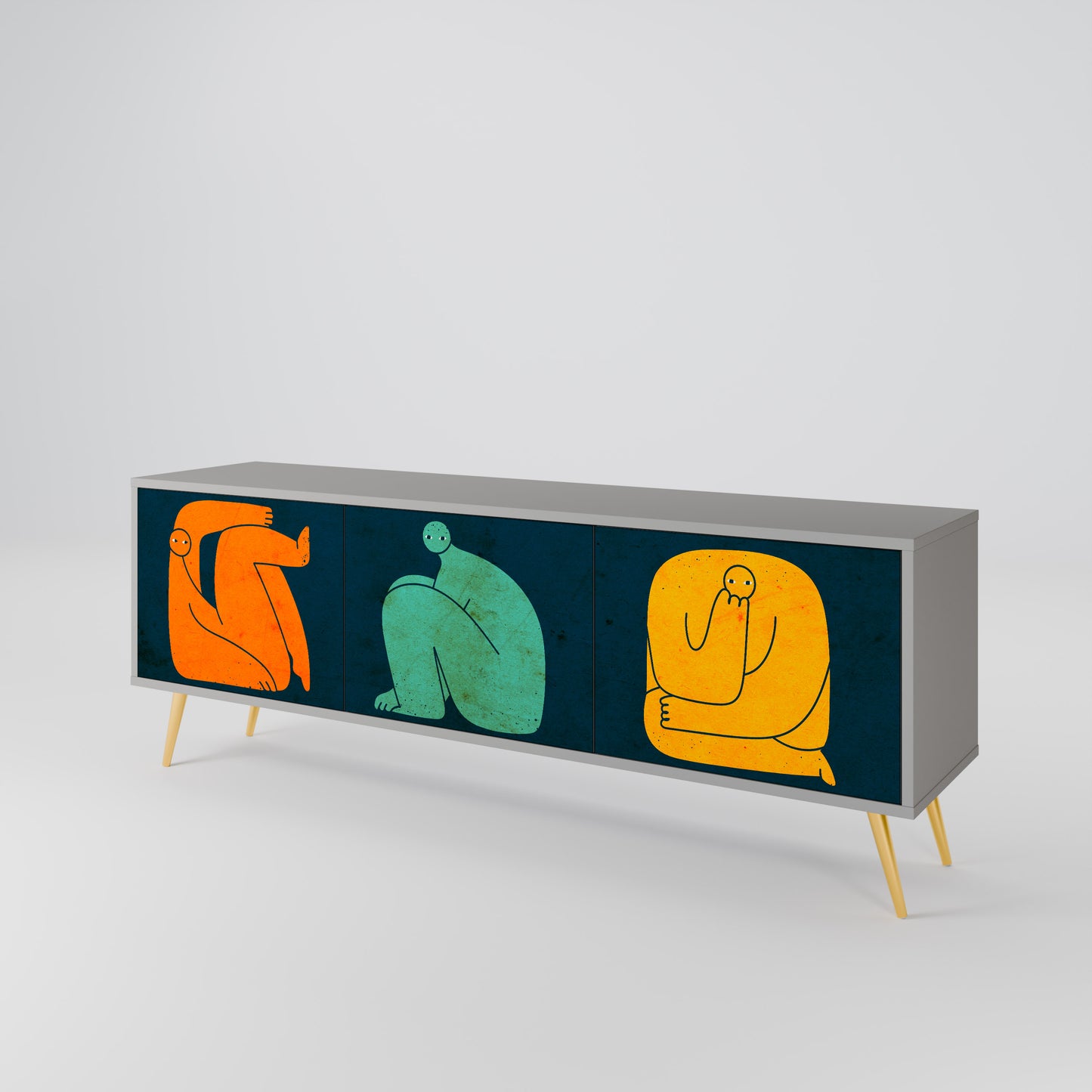 TOGETHER BUT SEPARATELY 3-Door TV Cabinet