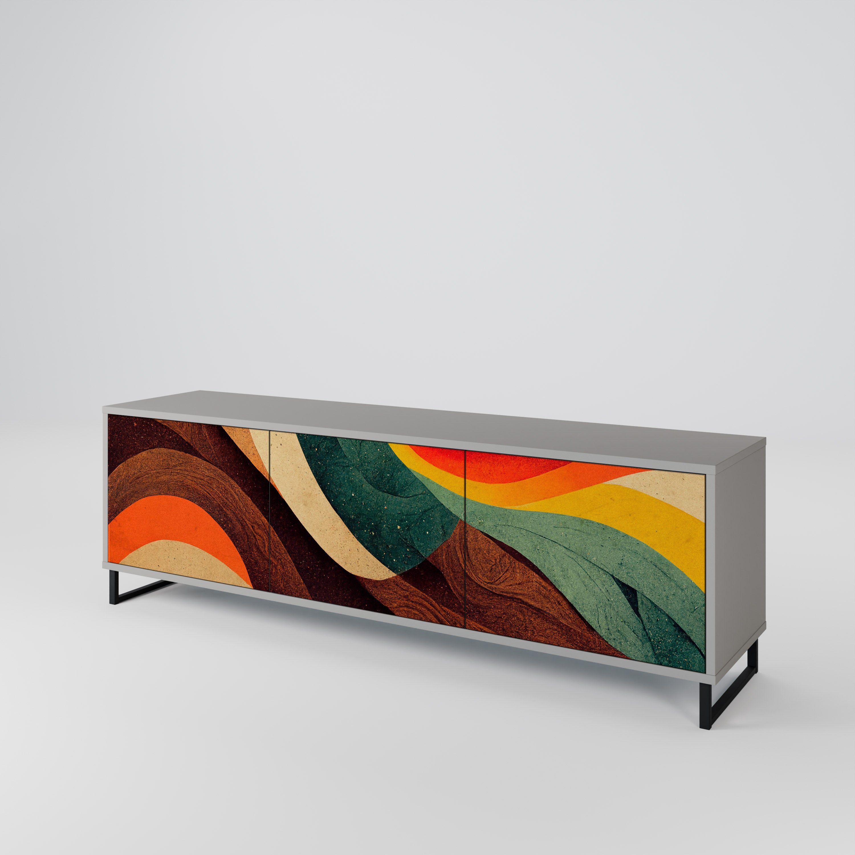 COLORFUL STRANDS 3-Door TV Cabinet