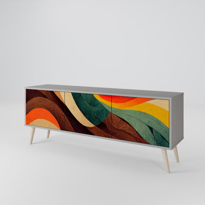 COLORFUL STRANDS 3-Door TV Cabinet