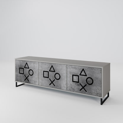 GAMER CHOICE 3-Door TV Cabinet