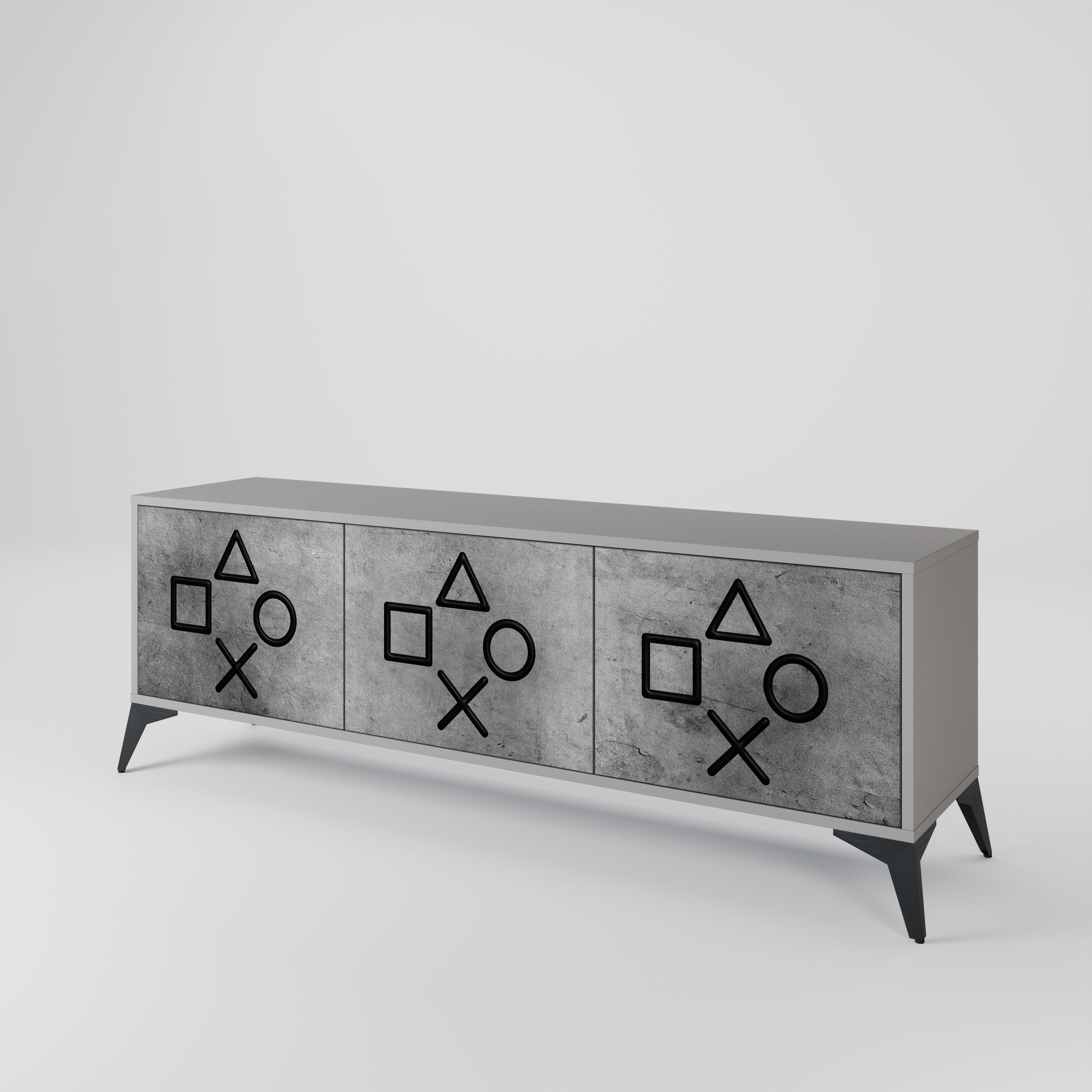 GAMER CHOICE 3-Door TV Cabinet