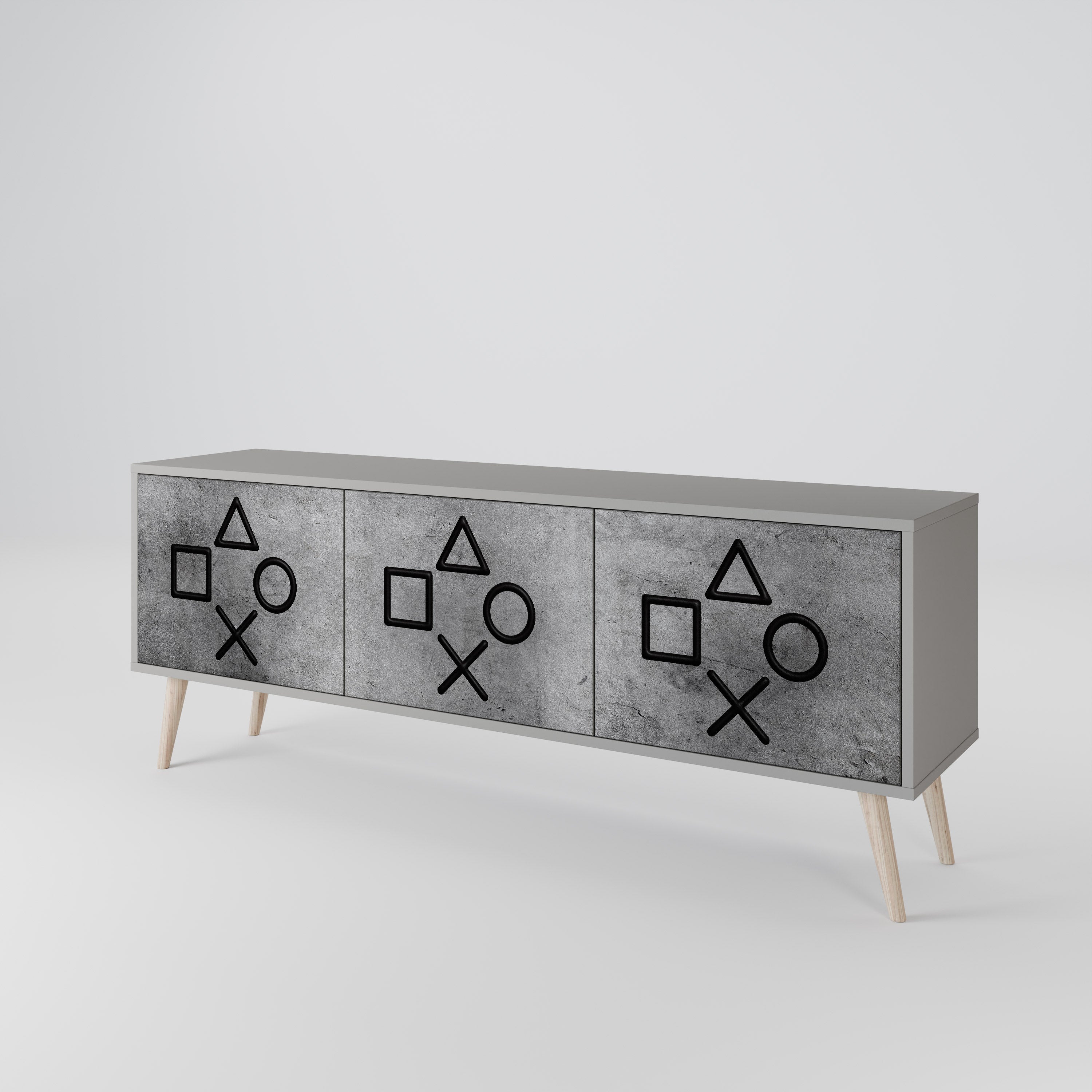 GAMER CHOICE 3-Door TV Cabinet