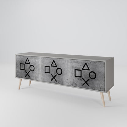 GAMER CHOICE 3-Door TV Cabinet