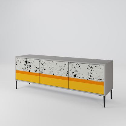 DYED BY ORANGE 3-Door TV Cabinet