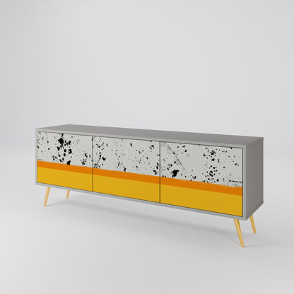 DYED BY ORANGE 3-Door TV Cabinet