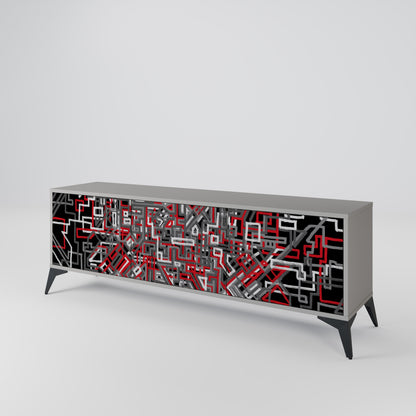 BROKEN LINES 3-Door TV Cabinet