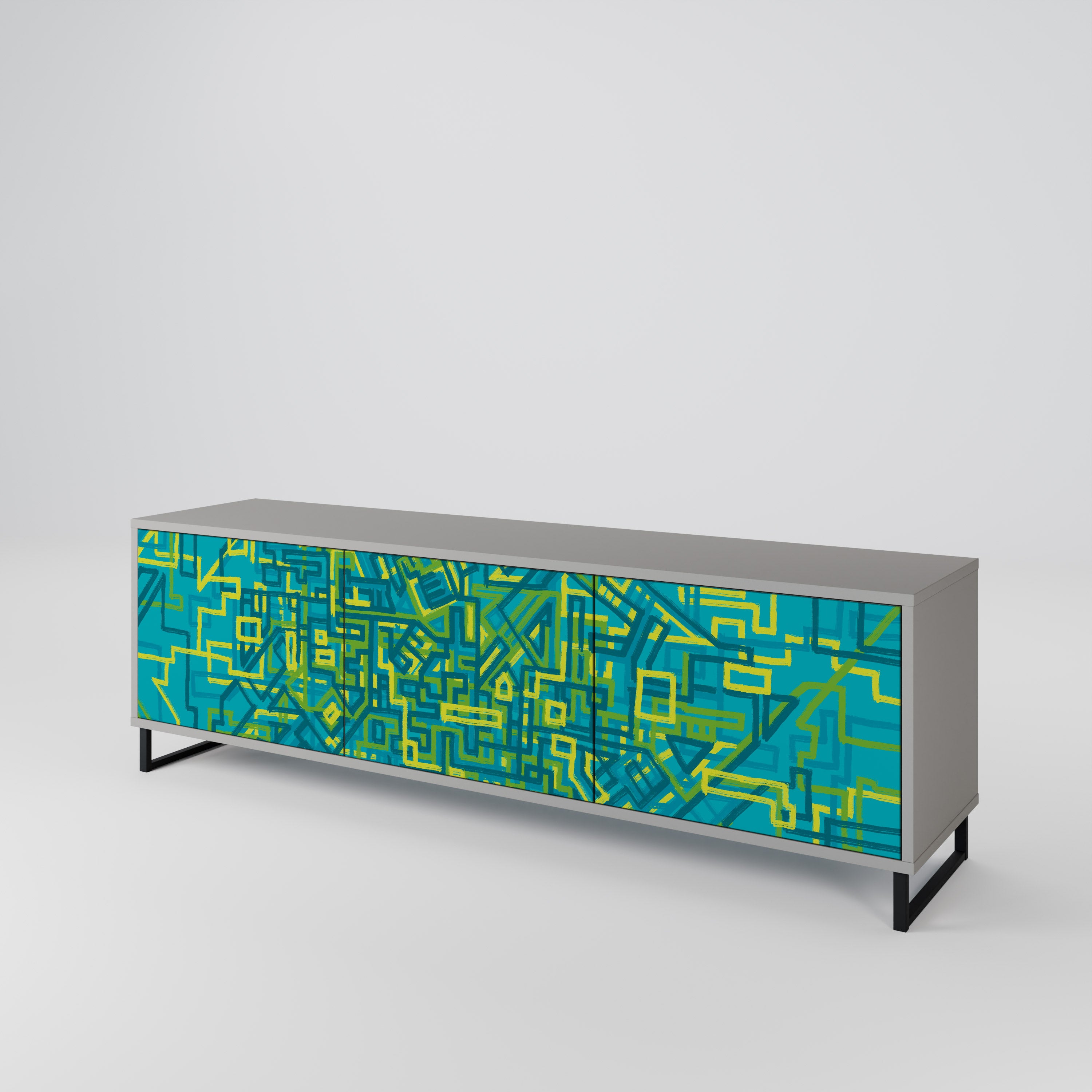 NOSTALGIC MEMORIES 3-Door TV Cabinet