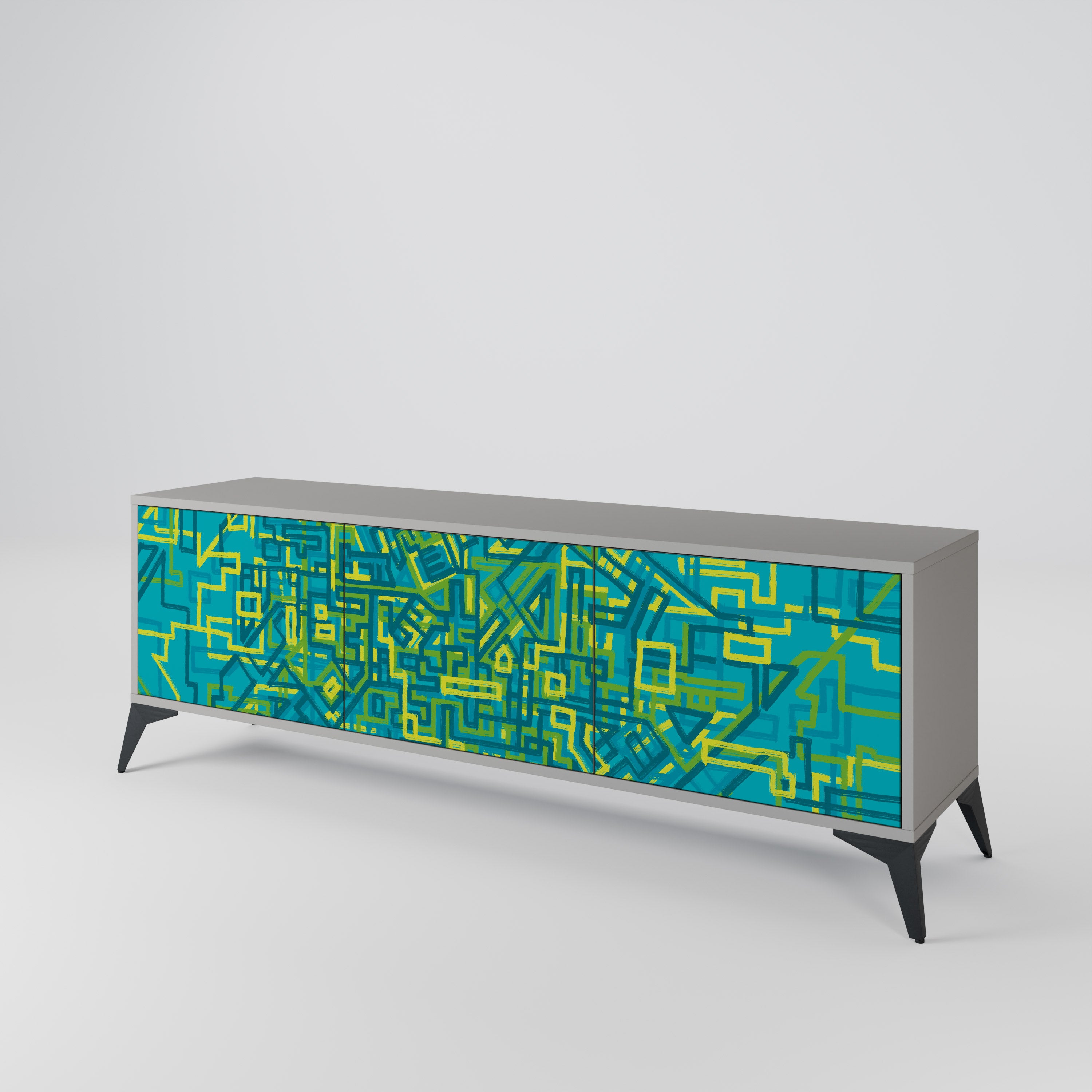 NOSTALGIC MEMORIES 3-Door TV Cabinet