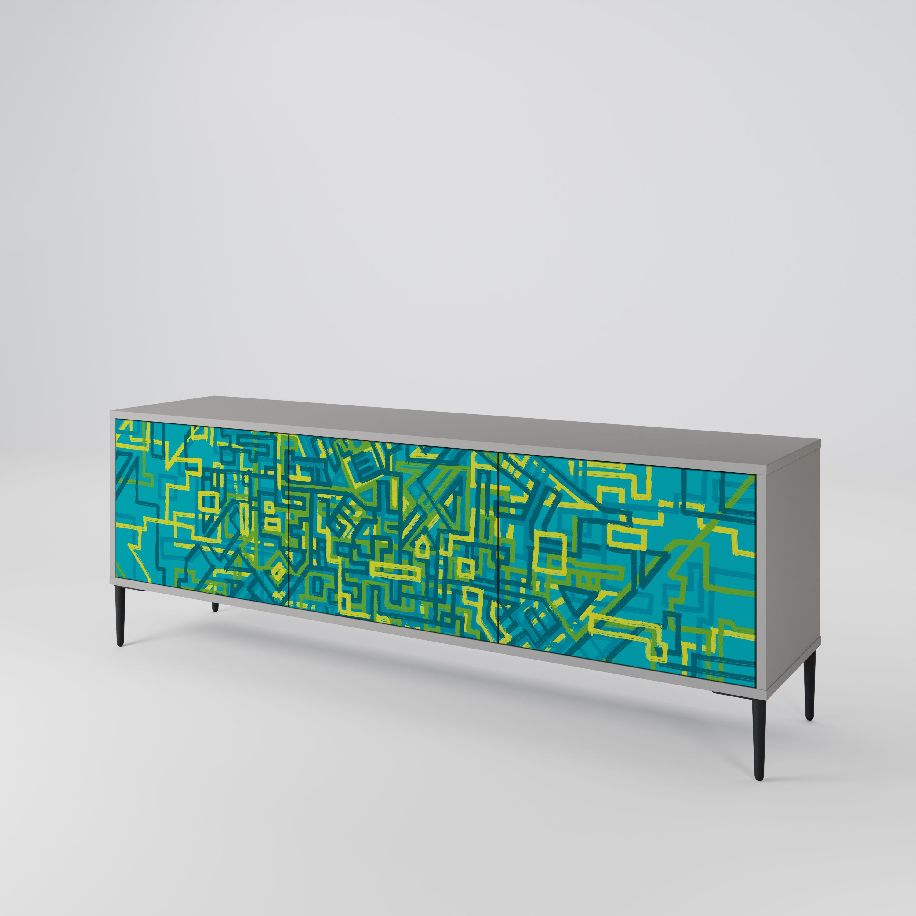 NOSTALGIC MEMORIES 3-Door TV Cabinet