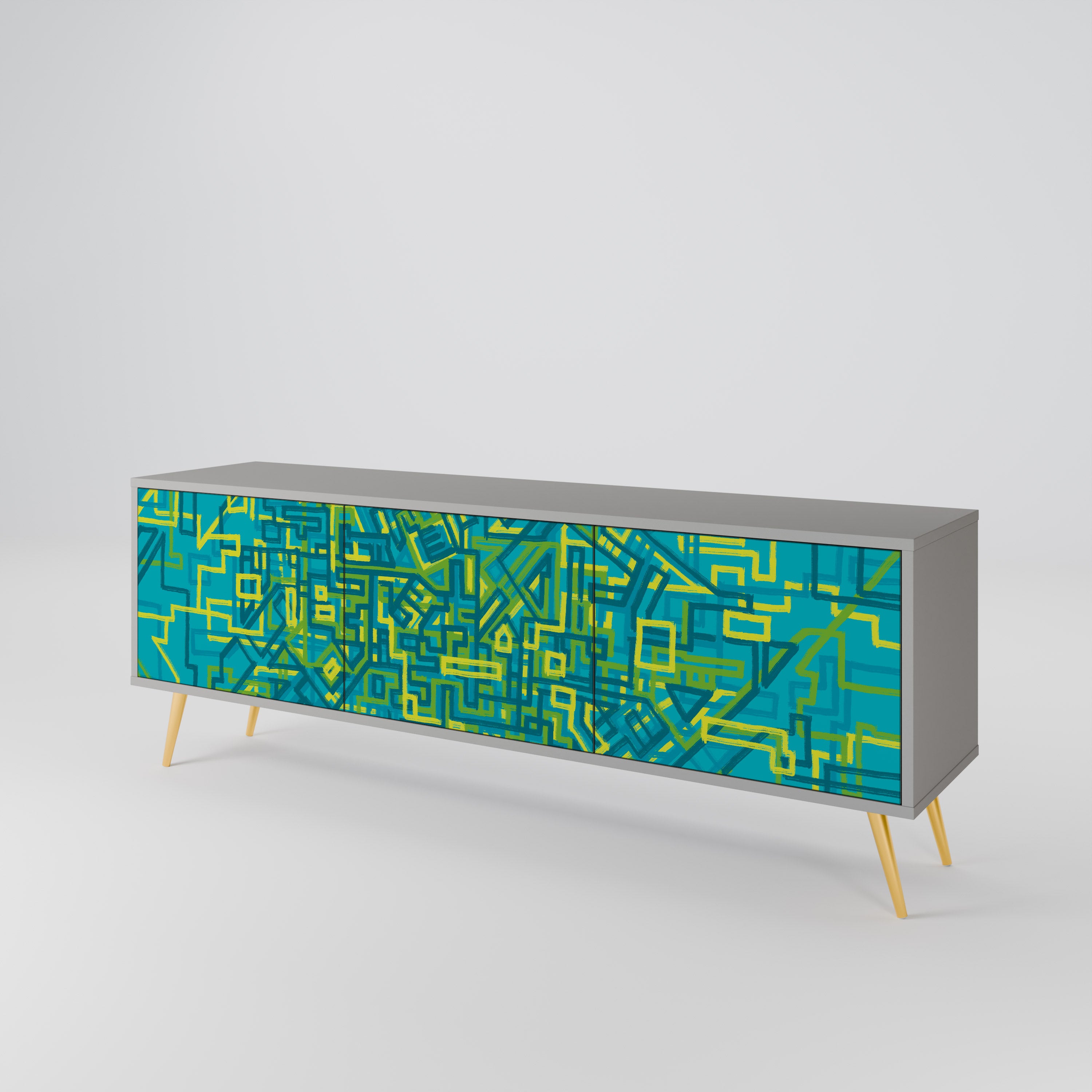NOSTALGIC MEMORIES 3-Door TV Cabinet