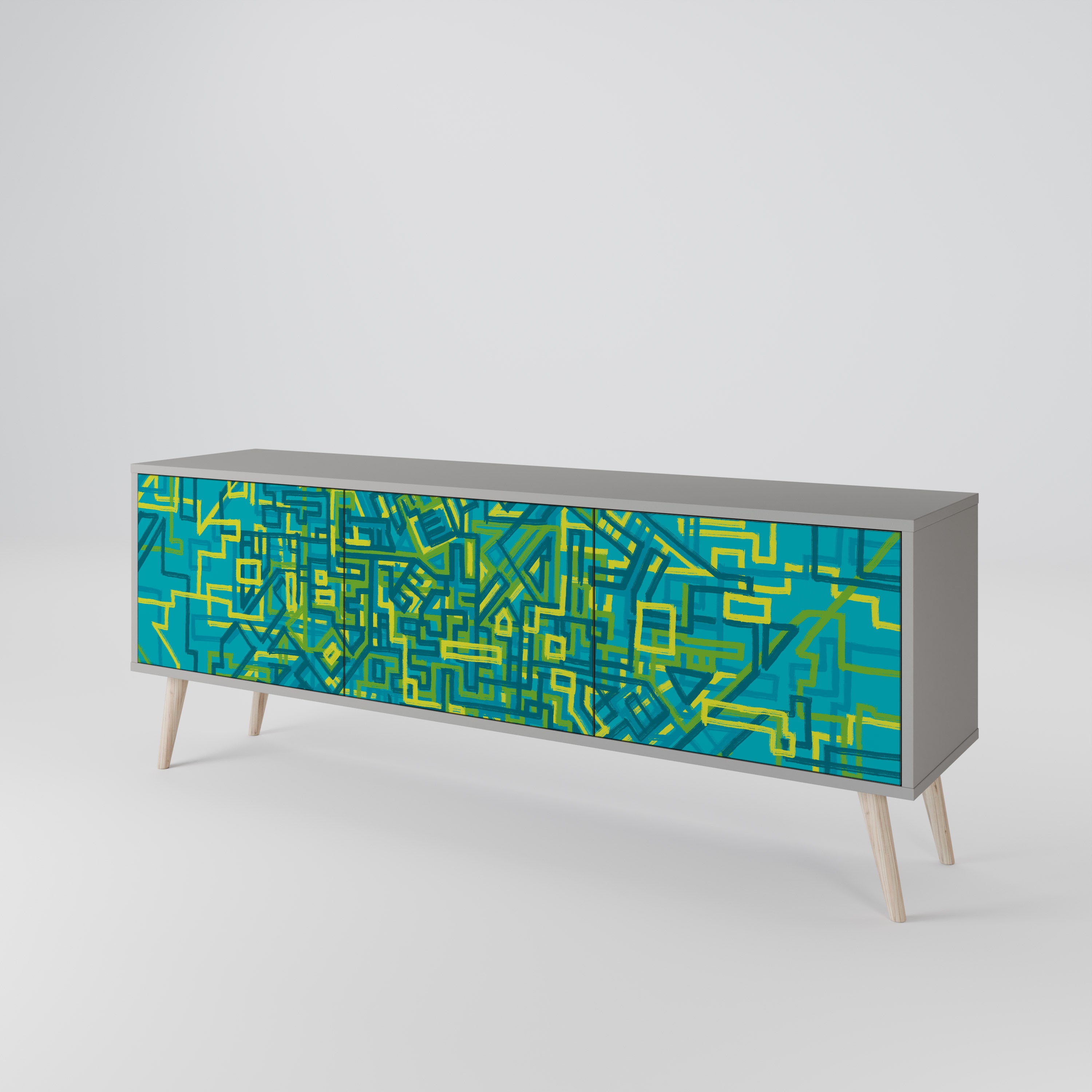 NOSTALGIC MEMORIES 3-Door TV Cabinet