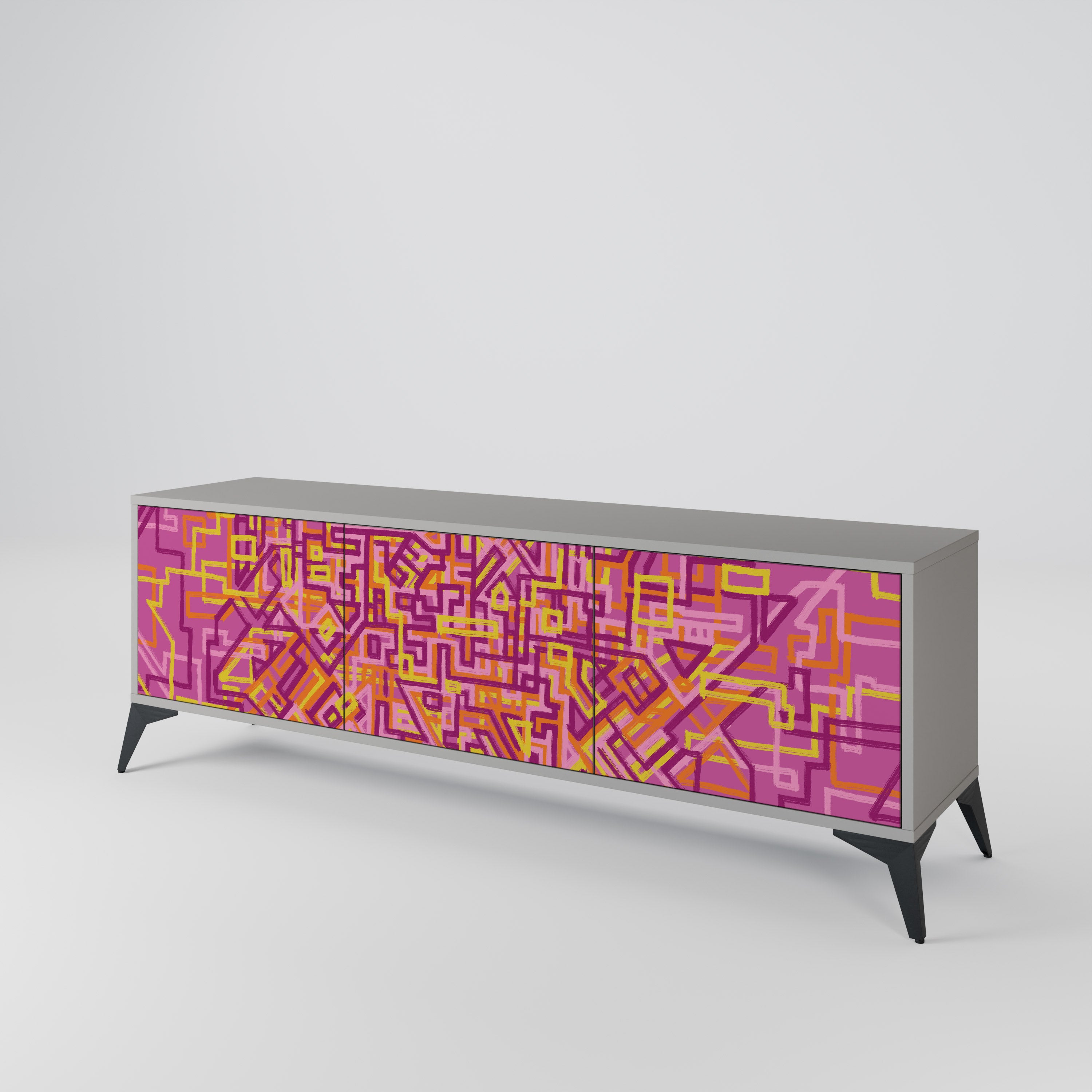 LOVELY MEMORIES 3-Door TV Cabinet