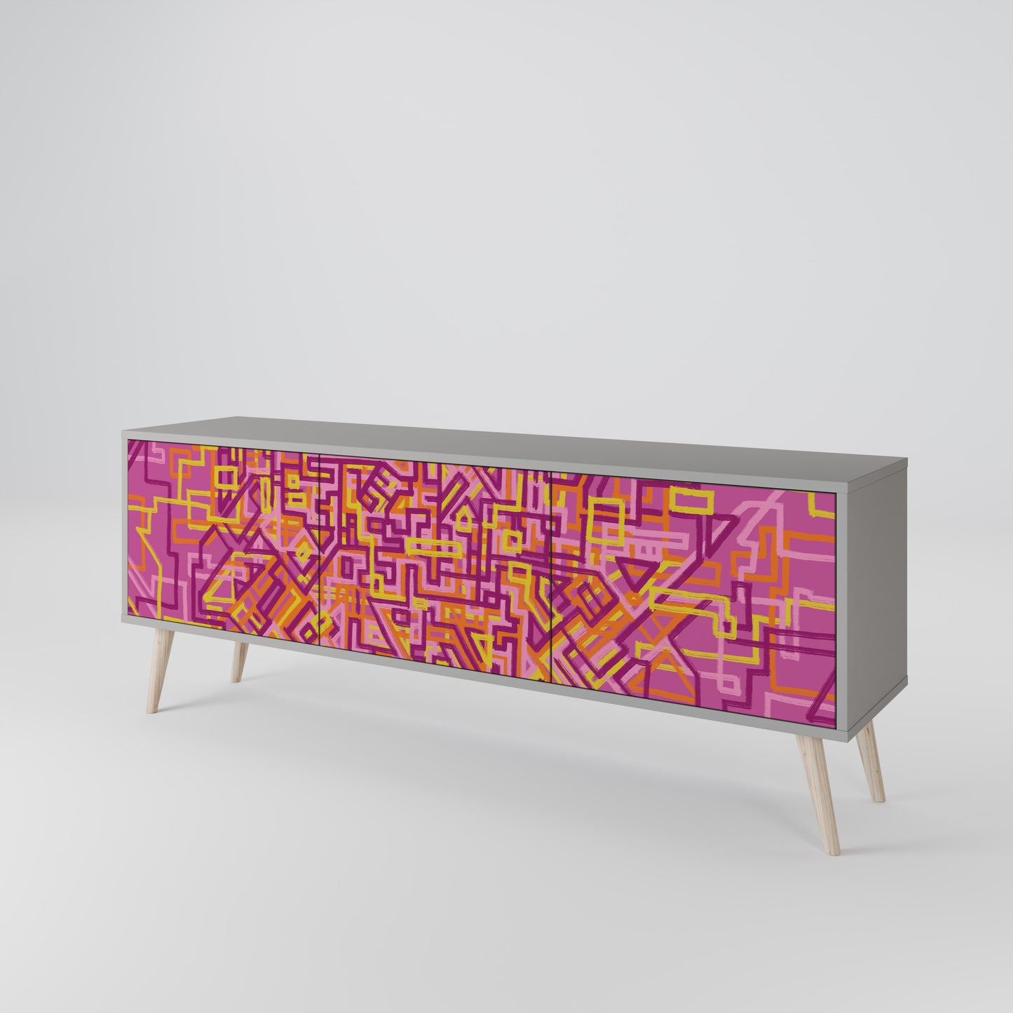 LOVELY MEMORIES 3-Door TV Cabinet