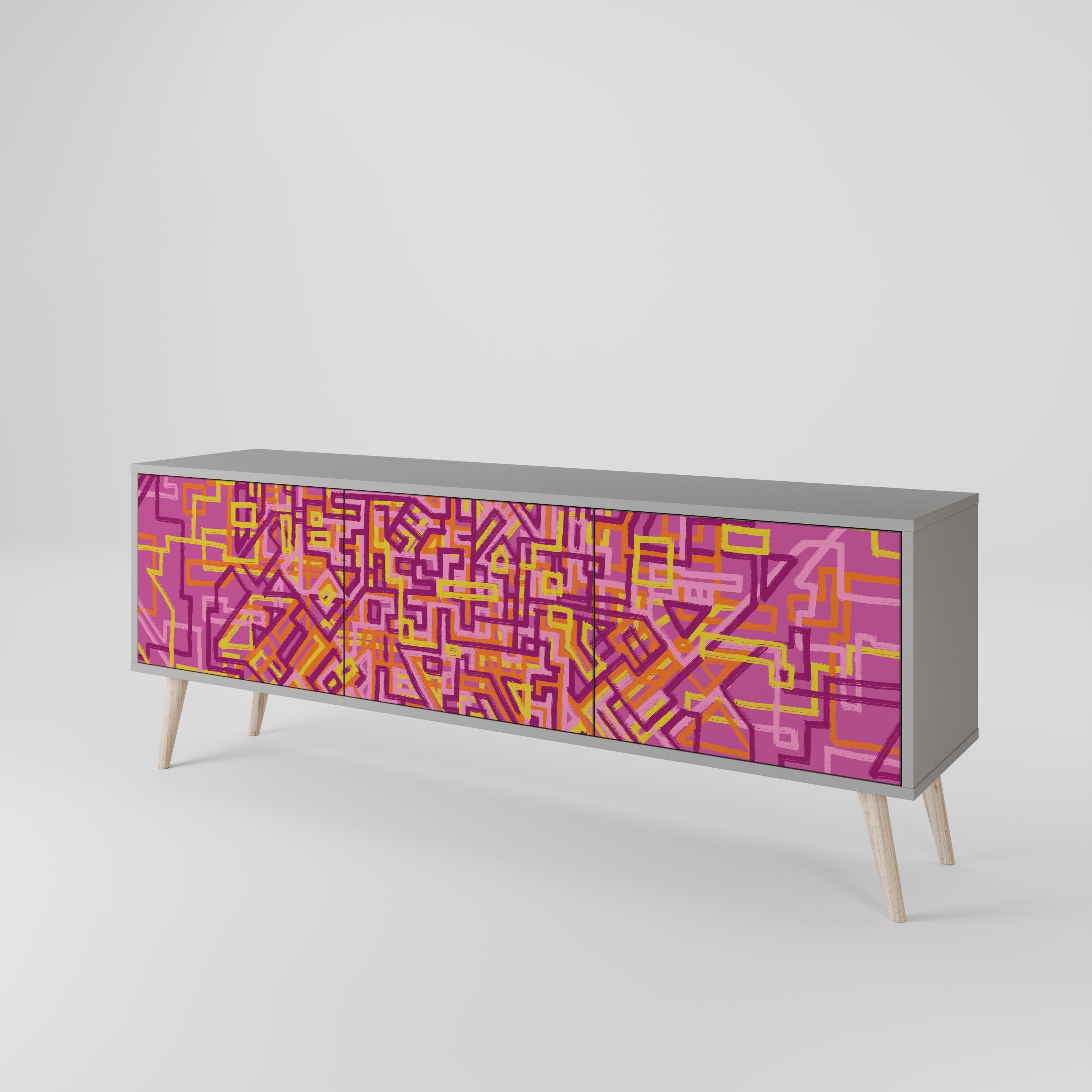 LOVELY MEMORIES 3-Door TV Cabinet