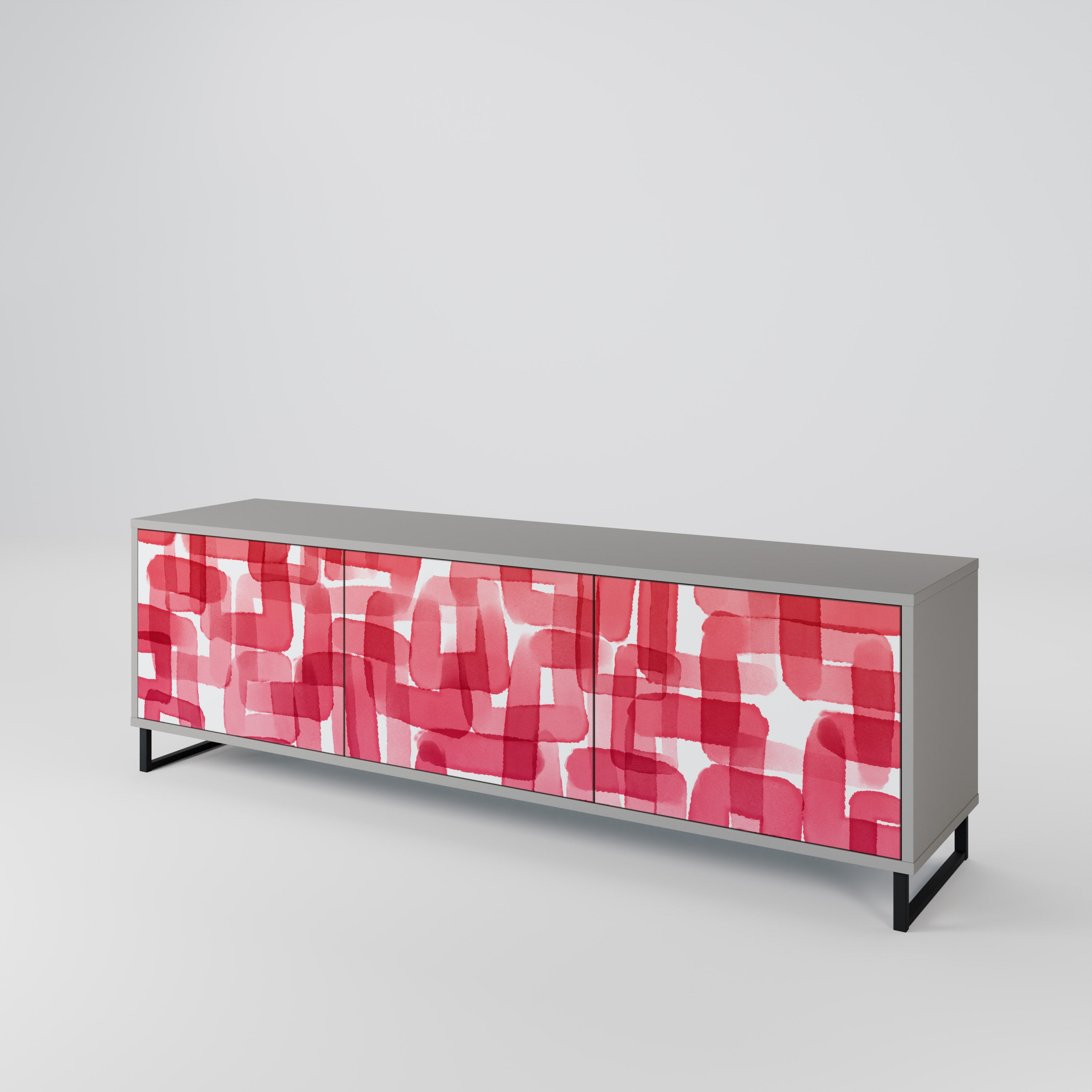 KALEIDOSCOPIC CUBISM 3-Door TV Cabinet
