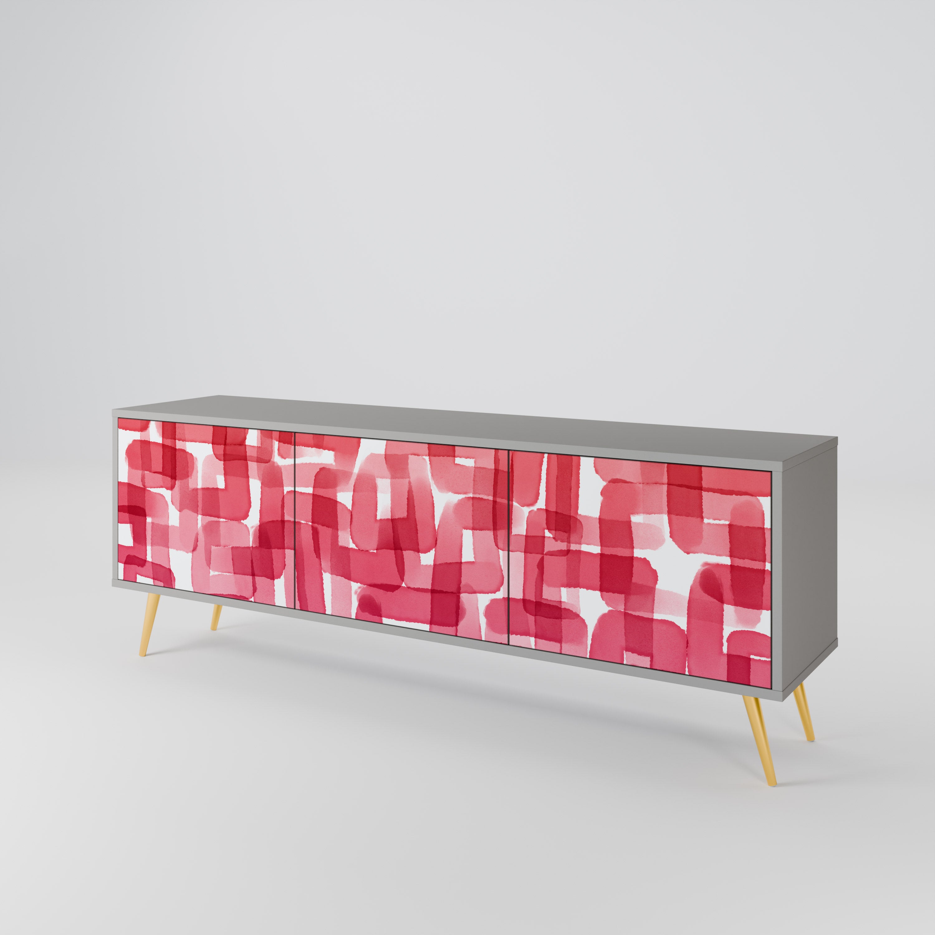 KALEIDOSCOPIC CUBISM 3-Door TV Cabinet