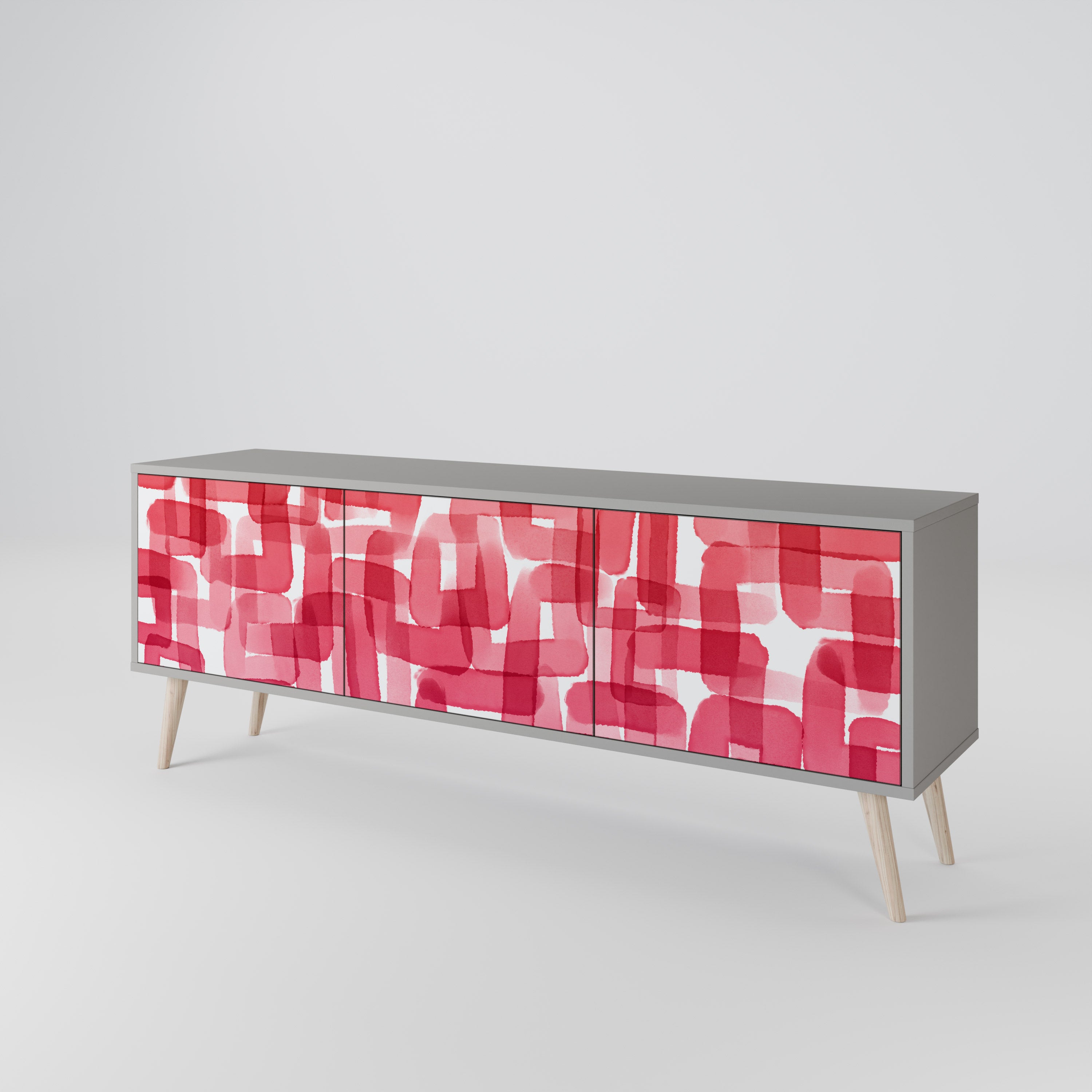 KALEIDOSCOPIC CUBISM 3-Door TV Cabinet