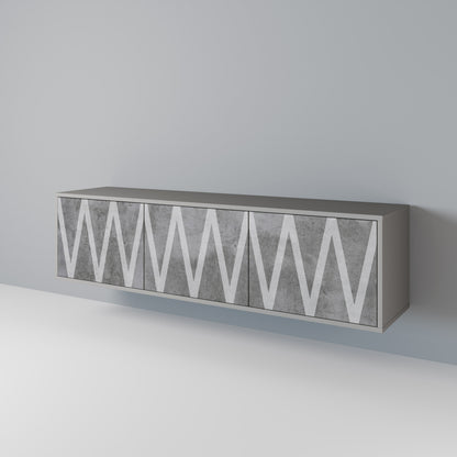SOLID ZIG ZAG 3-Door TV Cabinet