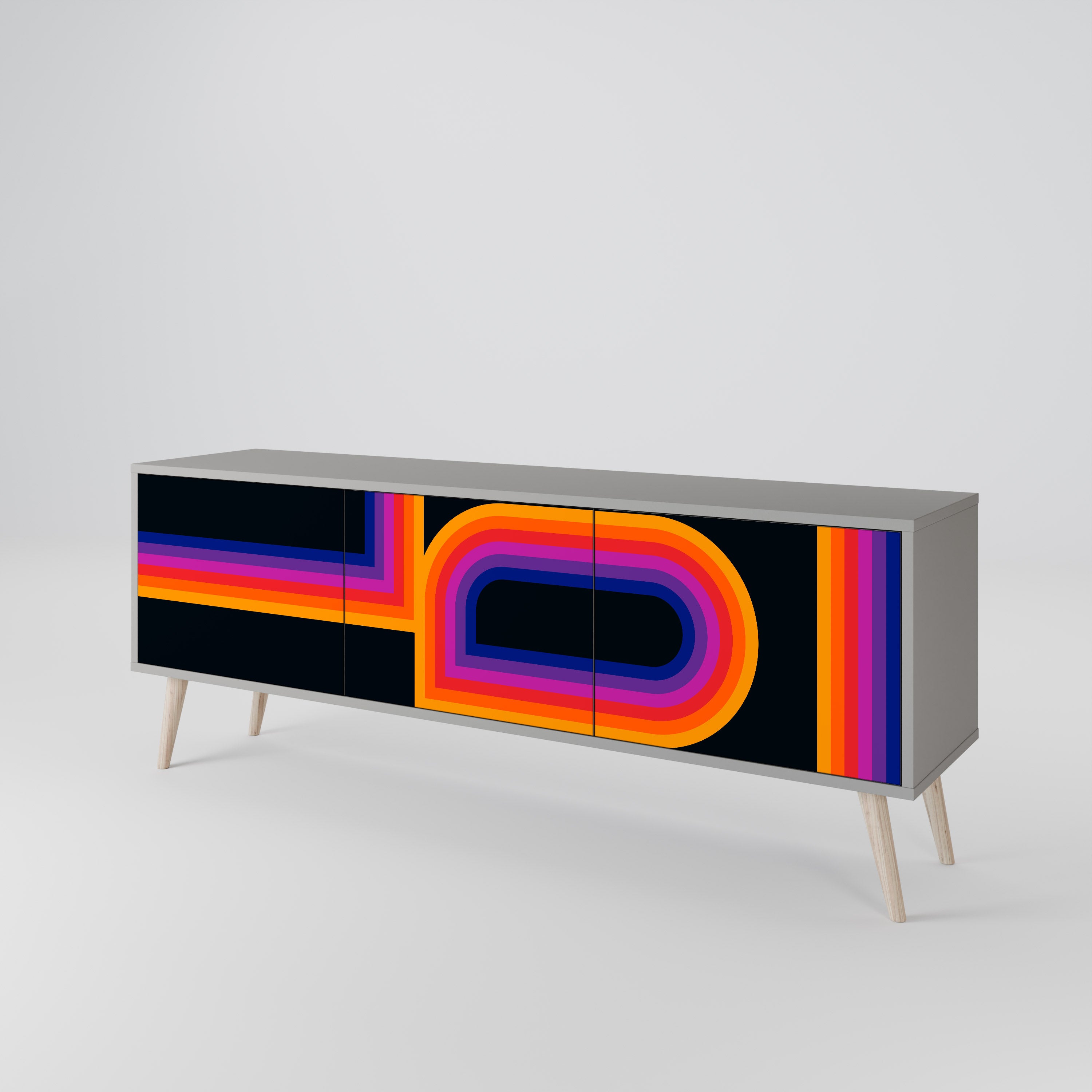 BLINDED BY THE LIGHTS 3-Door TV Cabinet