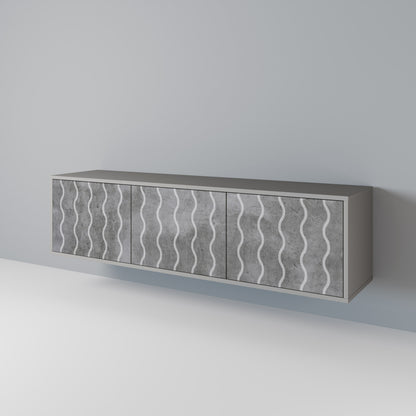 WAVES OF CONCRETE 3-Door TV Cabinet