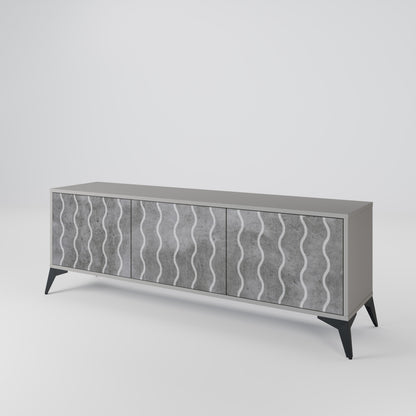 WAVES OF CONCRETE 3-Door TV Cabinet
