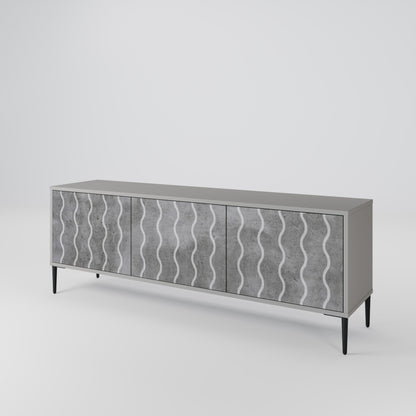 WAVES OF CONCRETE 3-Door TV Cabinet