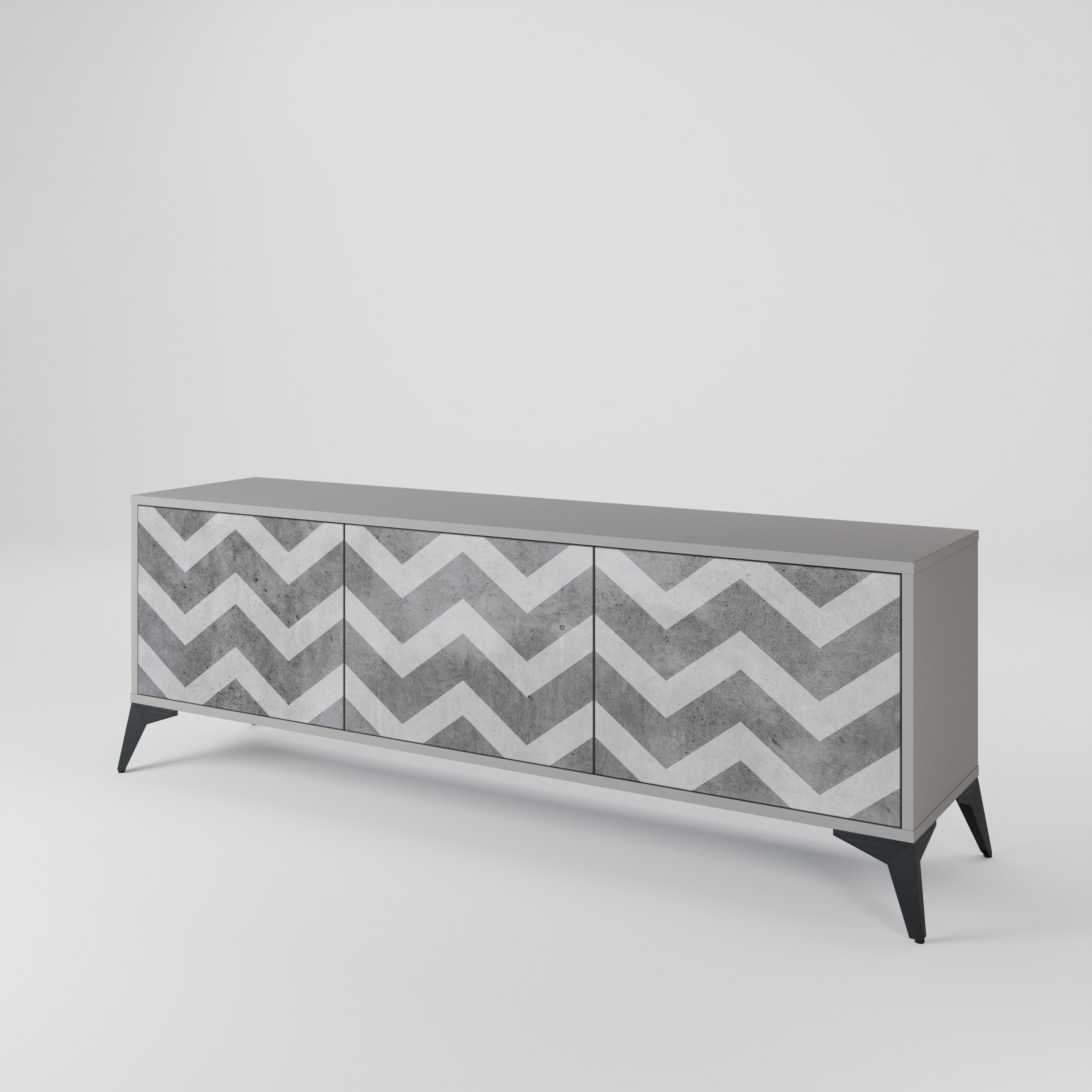 TOUGH ZIG ZAG 3-Door TV Cabinet