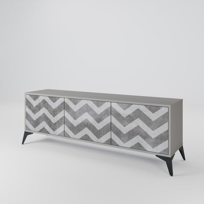 TOUGH ZIG ZAG 3-Door TV Cabinet