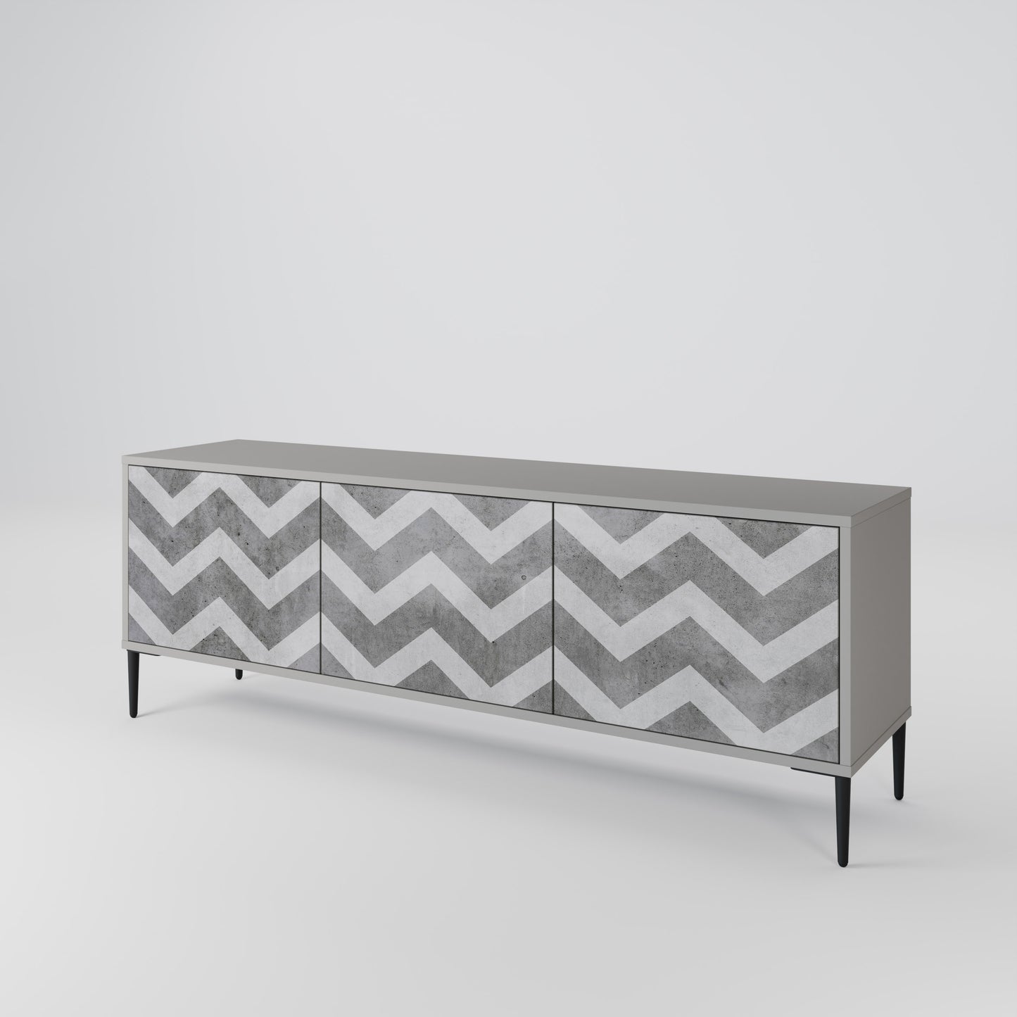 TOUGH ZIG ZAG 3-Door TV Cabinet