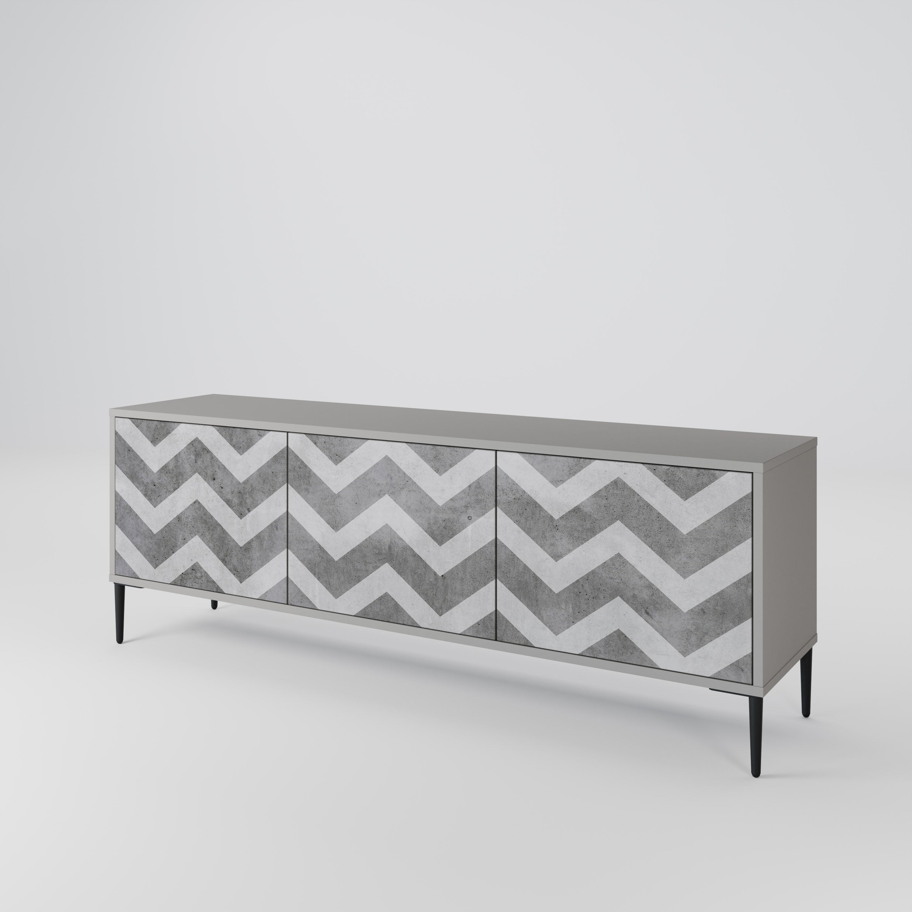 TOUGH ZIG ZAG 3-Door TV Cabinet