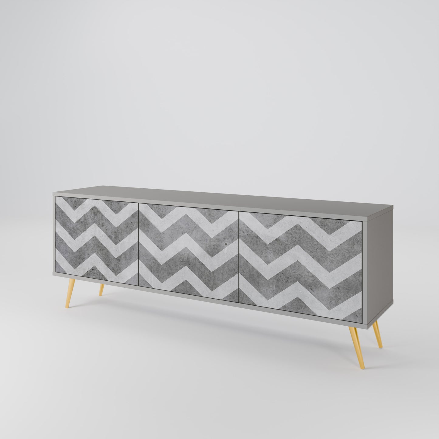 TOUGH ZIG ZAG 3-Door TV Cabinet