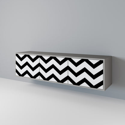 CLASSIC ZIG ZAG 3-Door TV Cabinet
