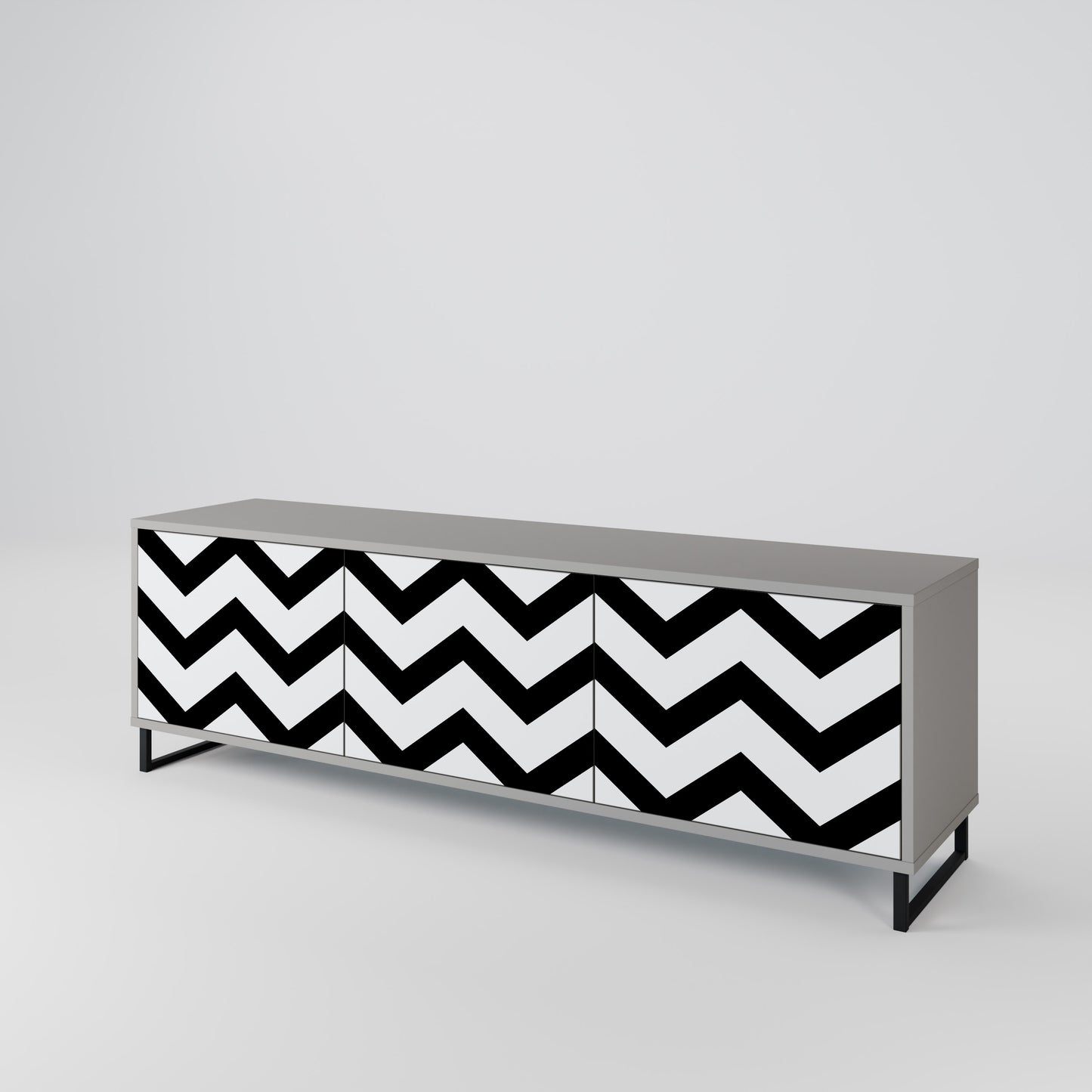 CLASSIC ZIG ZAG 3-Door TV Cabinet