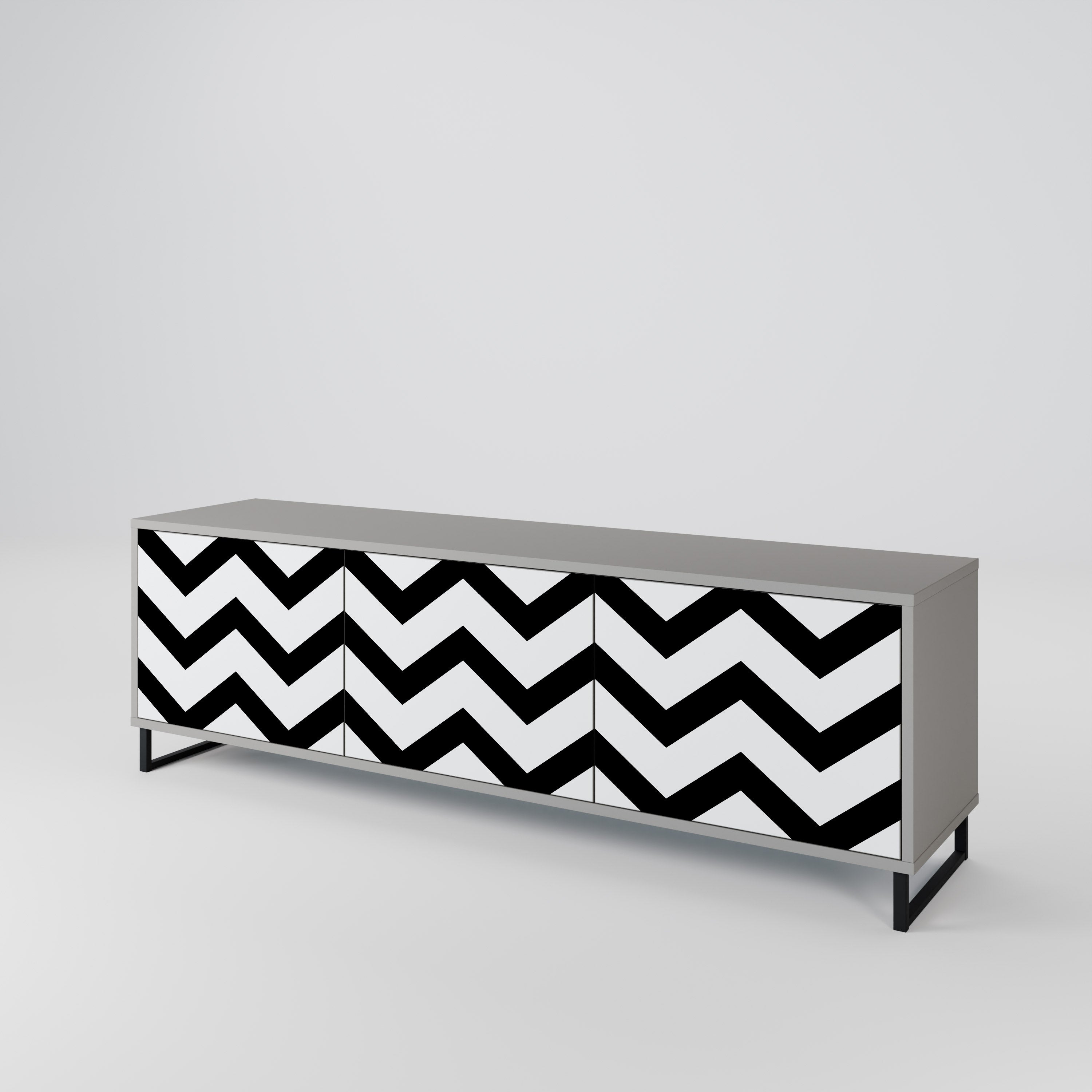 CLASSIC ZIG ZAG 3-Door TV Cabinet