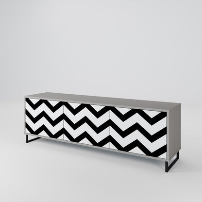 CLASSIC ZIG ZAG 3-Door TV Cabinet