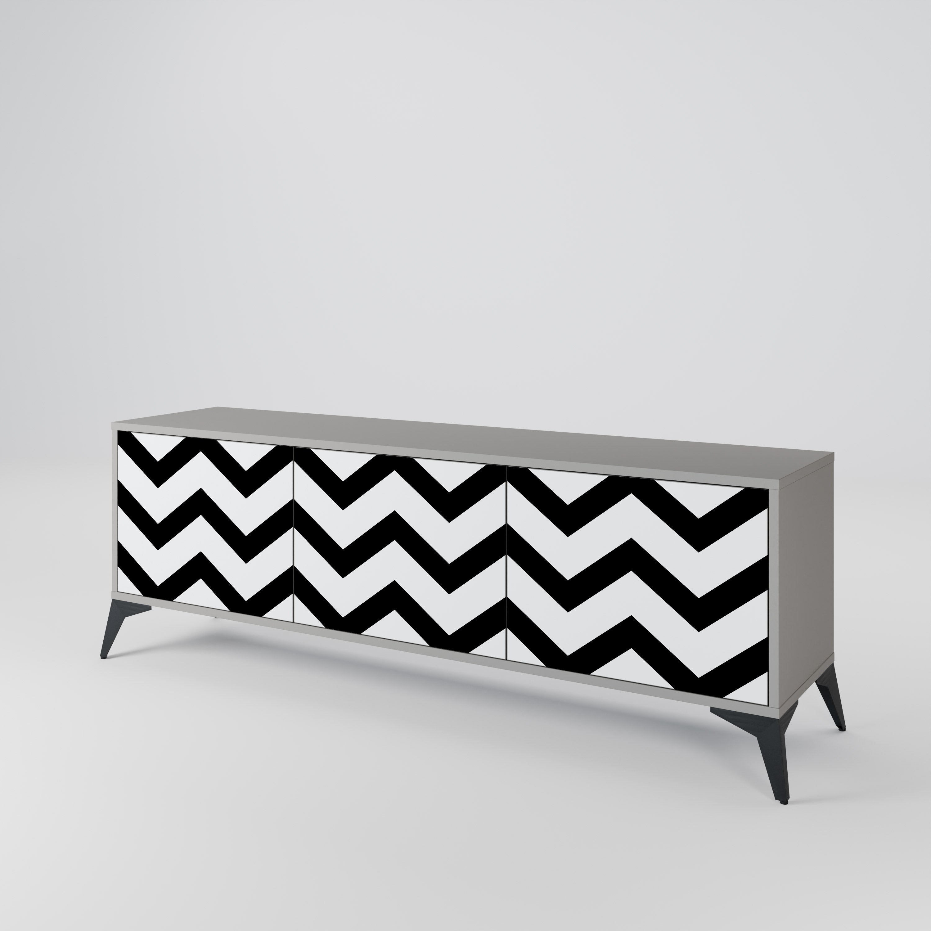 CLASSIC ZIG ZAG 3-Door TV Cabinet