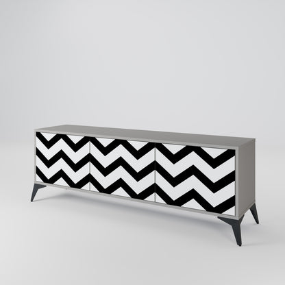 CLASSIC ZIG ZAG 3-Door TV Cabinet