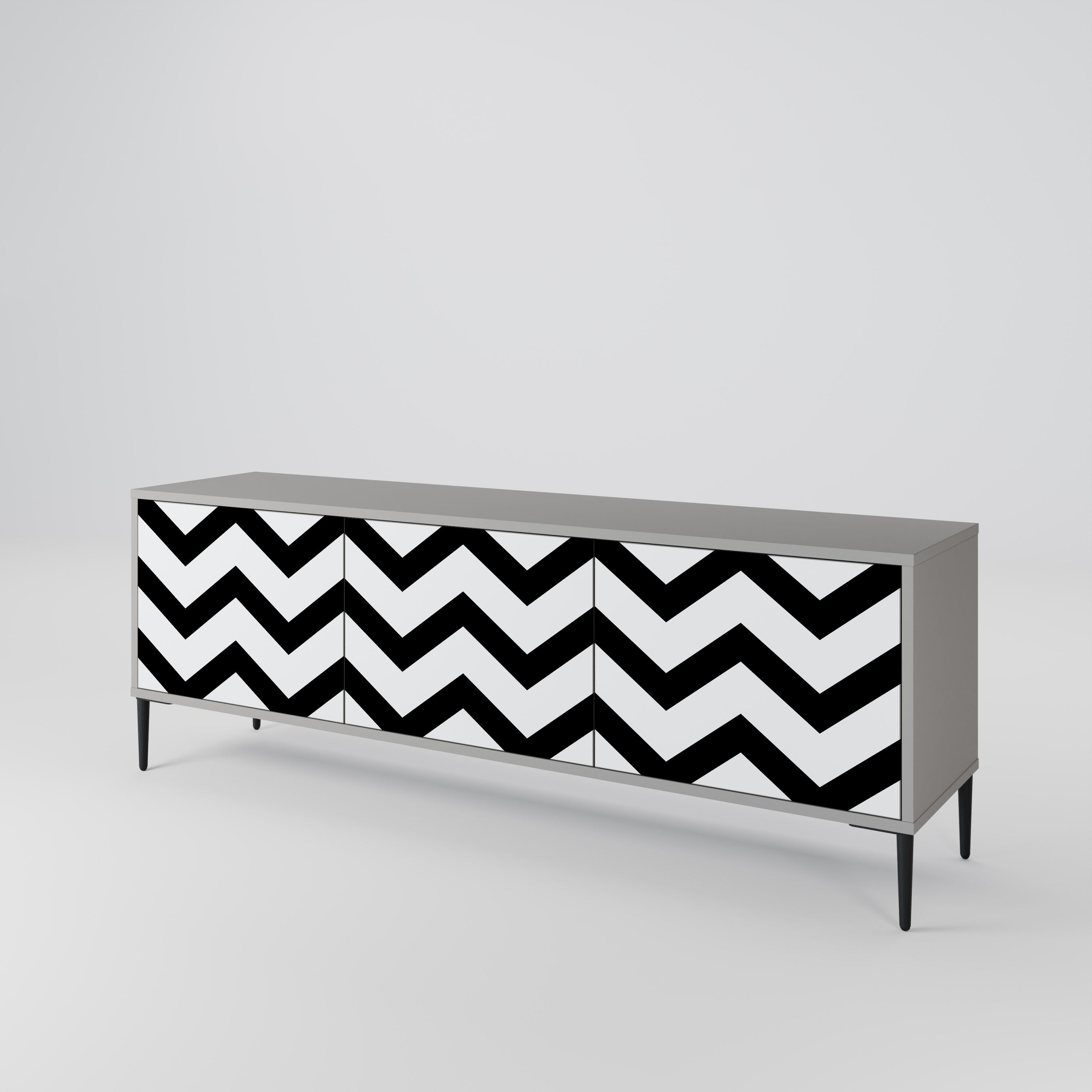 CLASSIC ZIG ZAG 3-Door TV Cabinet