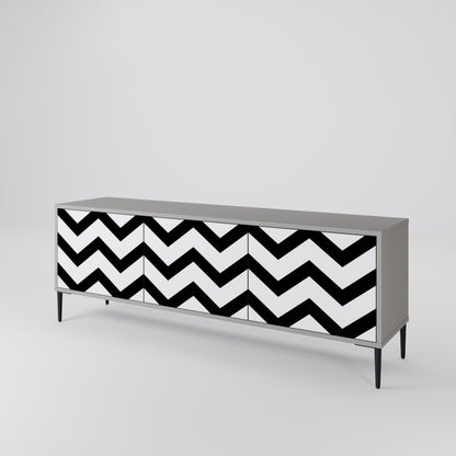 CLASSIC ZIG ZAG 3-Door TV Cabinet