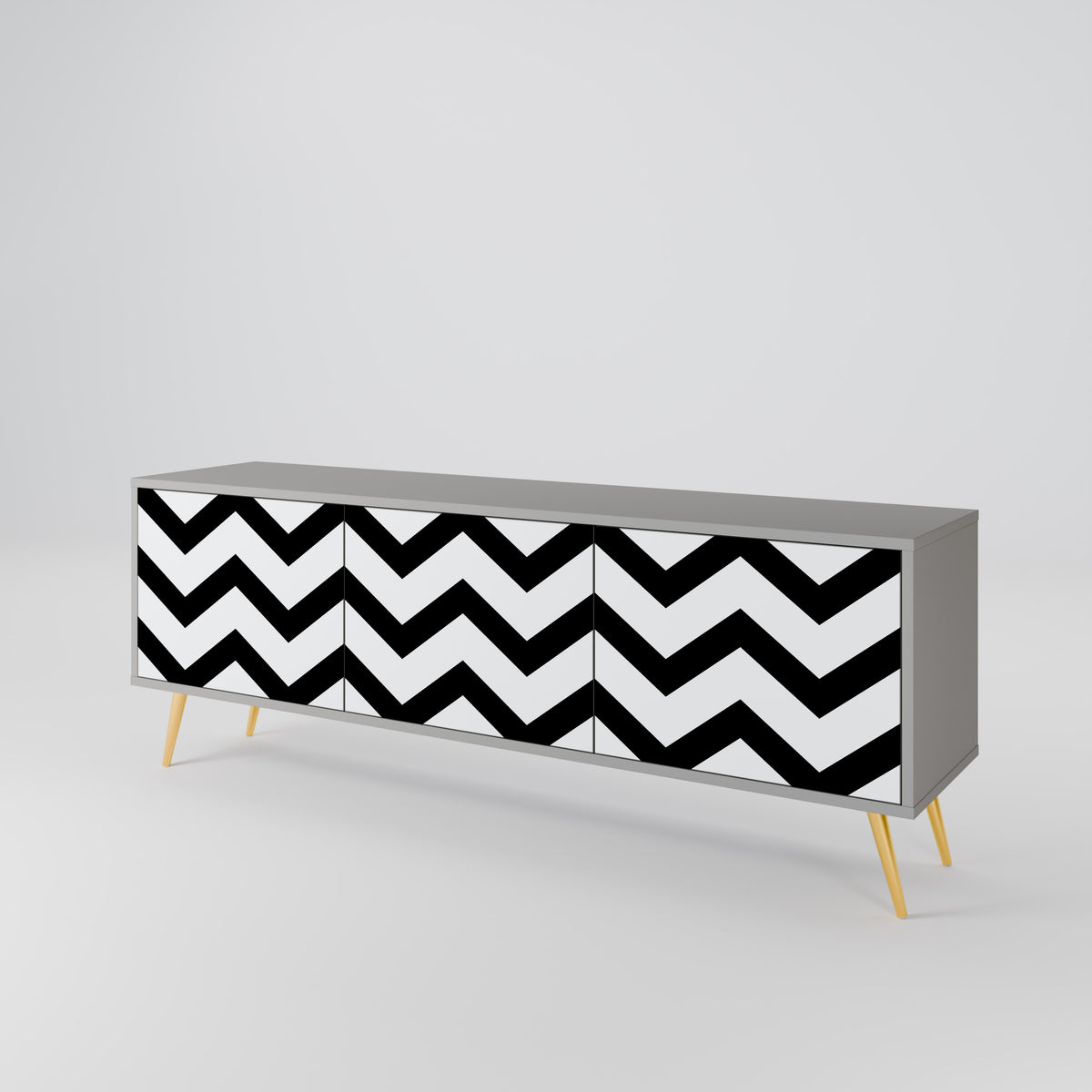 CLASSIC ZIG ZAG 3-Door TV Cabinet