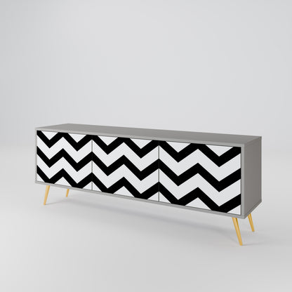 CLASSIC ZIG ZAG 3-Door TV Cabinet