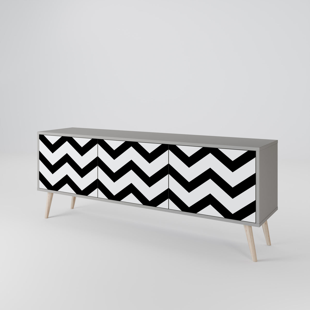 CLASSIC ZIG ZAG 3-Door TV Cabinet