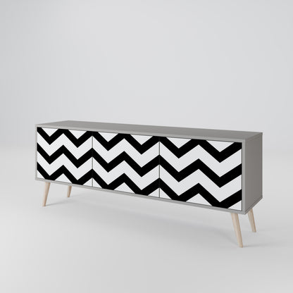 CLASSIC ZIG ZAG 3-Door TV Cabinet