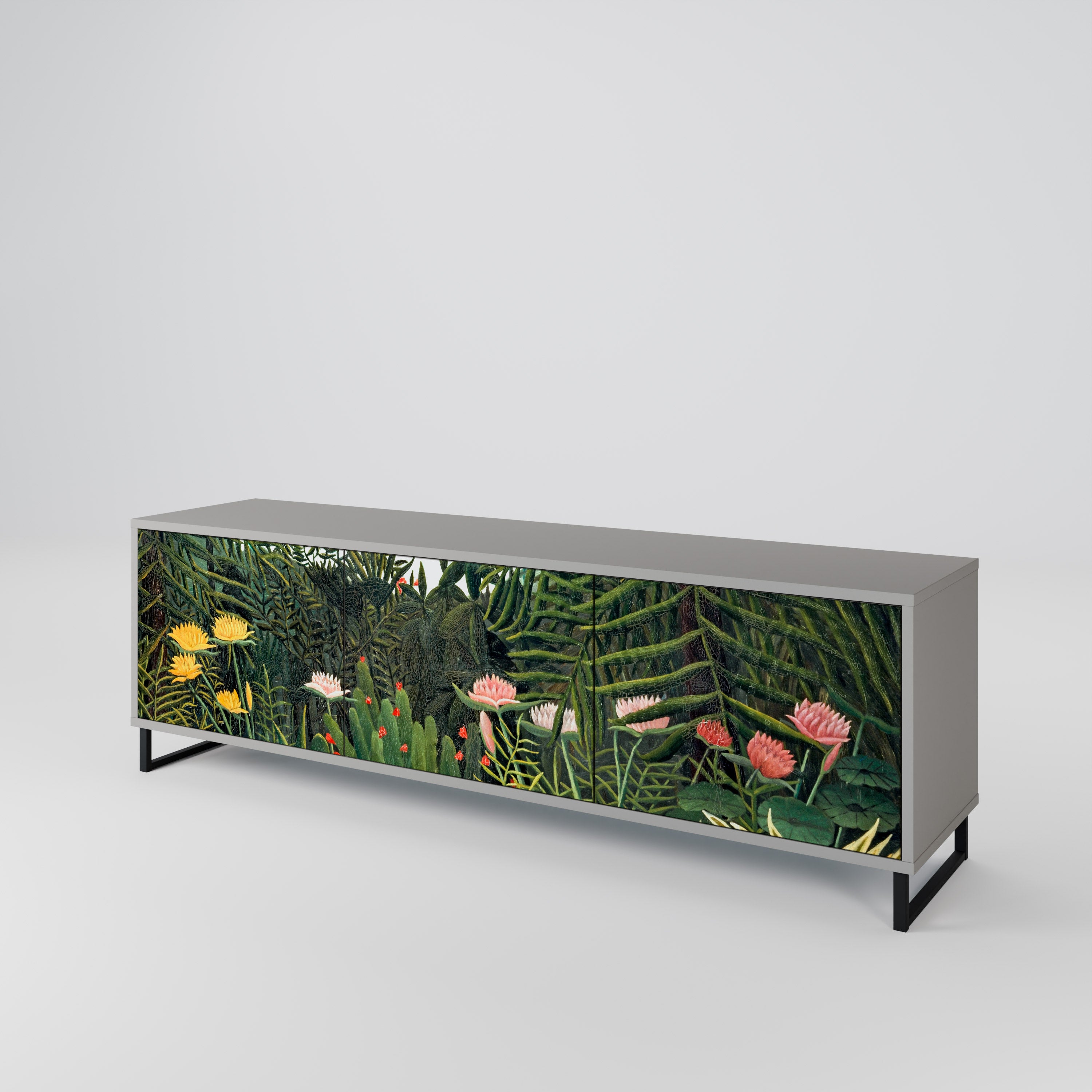 VIRGIN FOREST WITH SUNSET 3-Door TV Cabinet