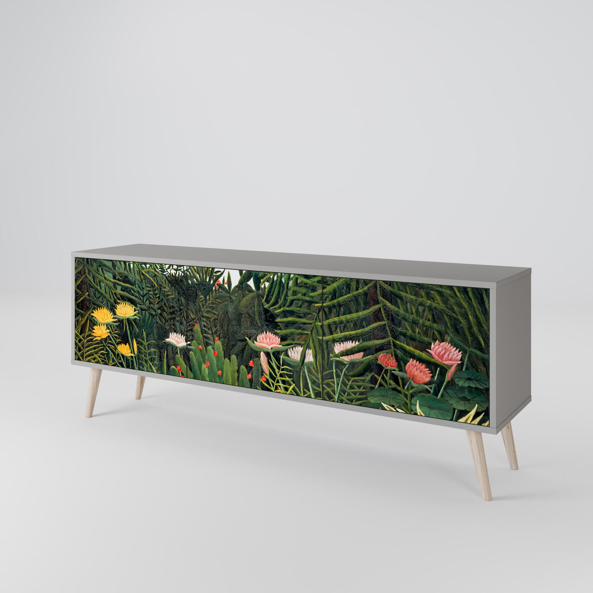 VIRGIN FOREST WITH SUNSET 3-Door TV Cabinet
