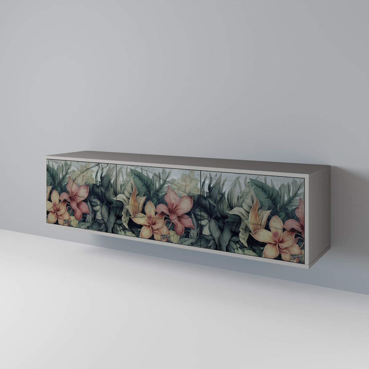 HEAVENLY BLOOM 3-Door TV Cabinet