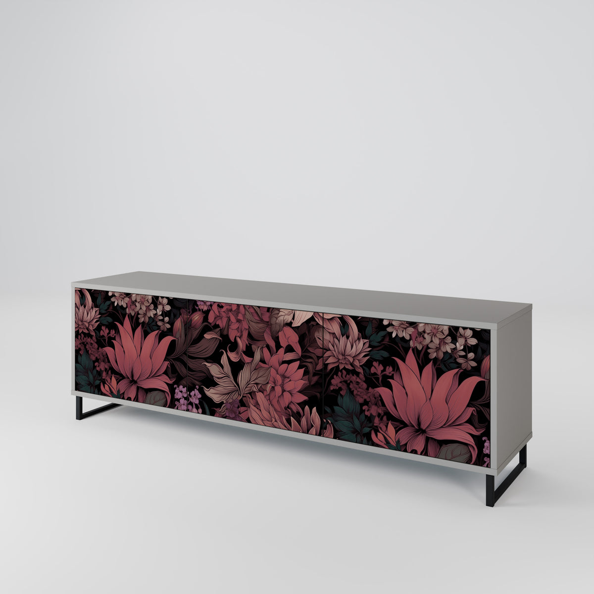 FLORAL WHISPER 3-Door TV Cabinet